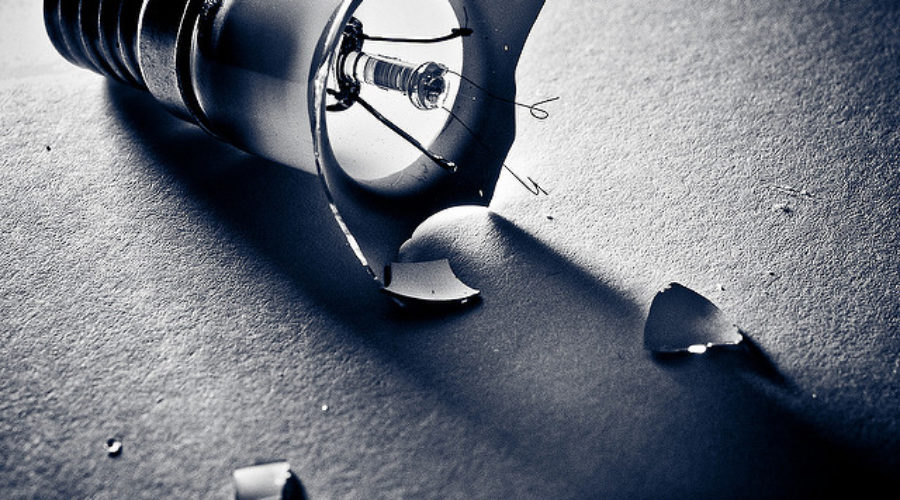 Broken lightbulb