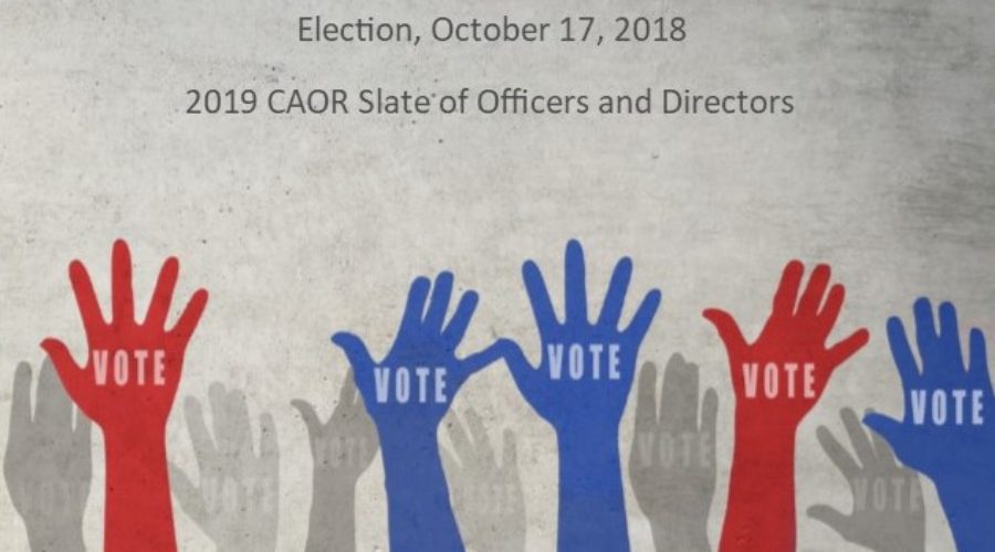 2019 Slate of Officers and Directors